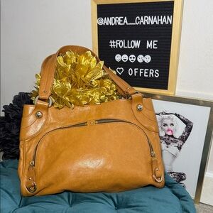 Bally Tan Leather Shoulder Bag